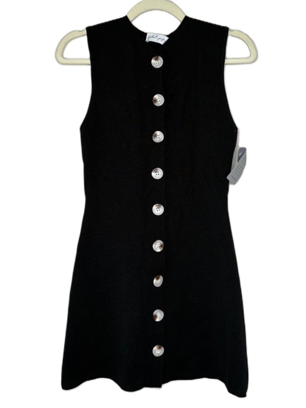Petal & Pup Gwin Button Up Minidress – Black – S/M – NWT